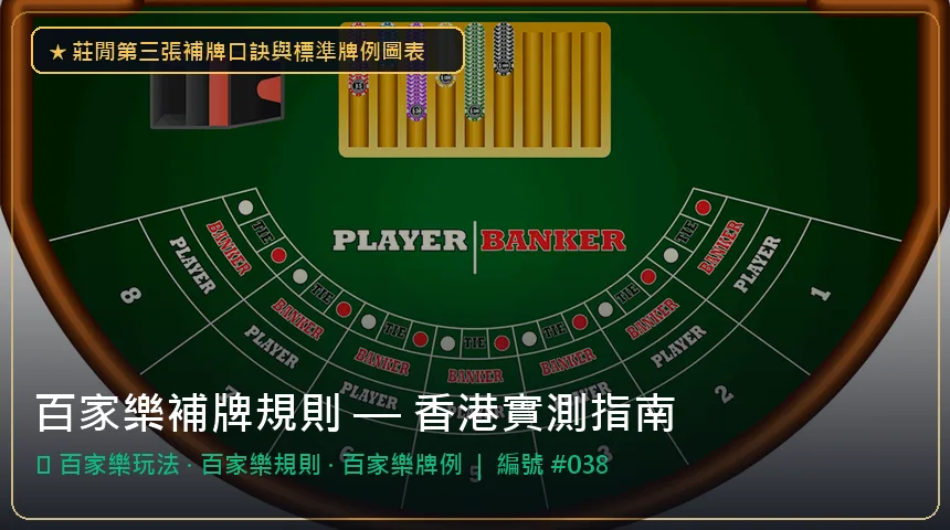 百家樂補牌規則 — 百家樂玩法與百家樂規則香港實測圖解