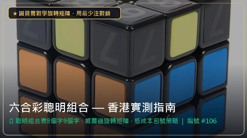 六合彩聰明組合 — 聰明組合表8個字9個字與威爾遜旋轉矩陣香港實測圖解