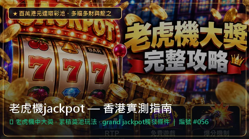 老虎機jackpot — 老虎機中大獎與累積獎池玩法香港實測圖解